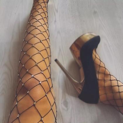 Very Wide And Very Sexy Fishnet Stockings For..